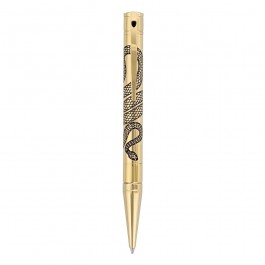 S.T. Dupont D-Initial Ballpoint Pen, Snake Gold - 265224