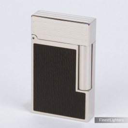 S.T.Dupont Brown Leather and Palladium Line 2 Lighter