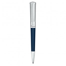 S.T. Dupont Liberte Ballpoint Pen, Blue Lacquer & Palladium - 465017