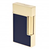 S.T. Dupont "Perfect Cling" Ligne 2 Lighter, Yellow Gold & Blue Lacquer