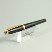 S.T. Dupont Olympio Rollerball Pen, Black Lacquer & Gold
