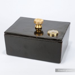 Taccini Tuscany Terra Cotta Art Cigar Humidor,  Dark Brown