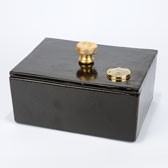 Taccini Tuscany Terra Cotta Art Cigar Humidor,  Dark Brown